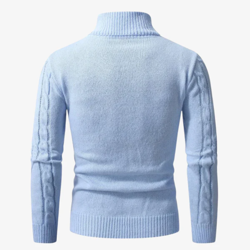 The Greenwich Cable-Knit Turtleneck Sweater
