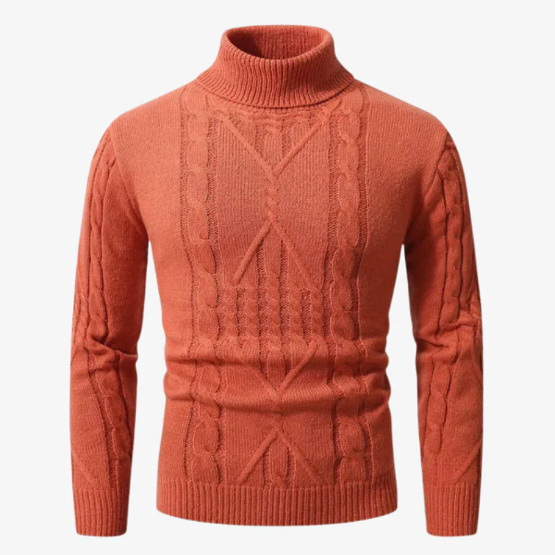The Greenwich Cable-Knit Turtleneck Sweater