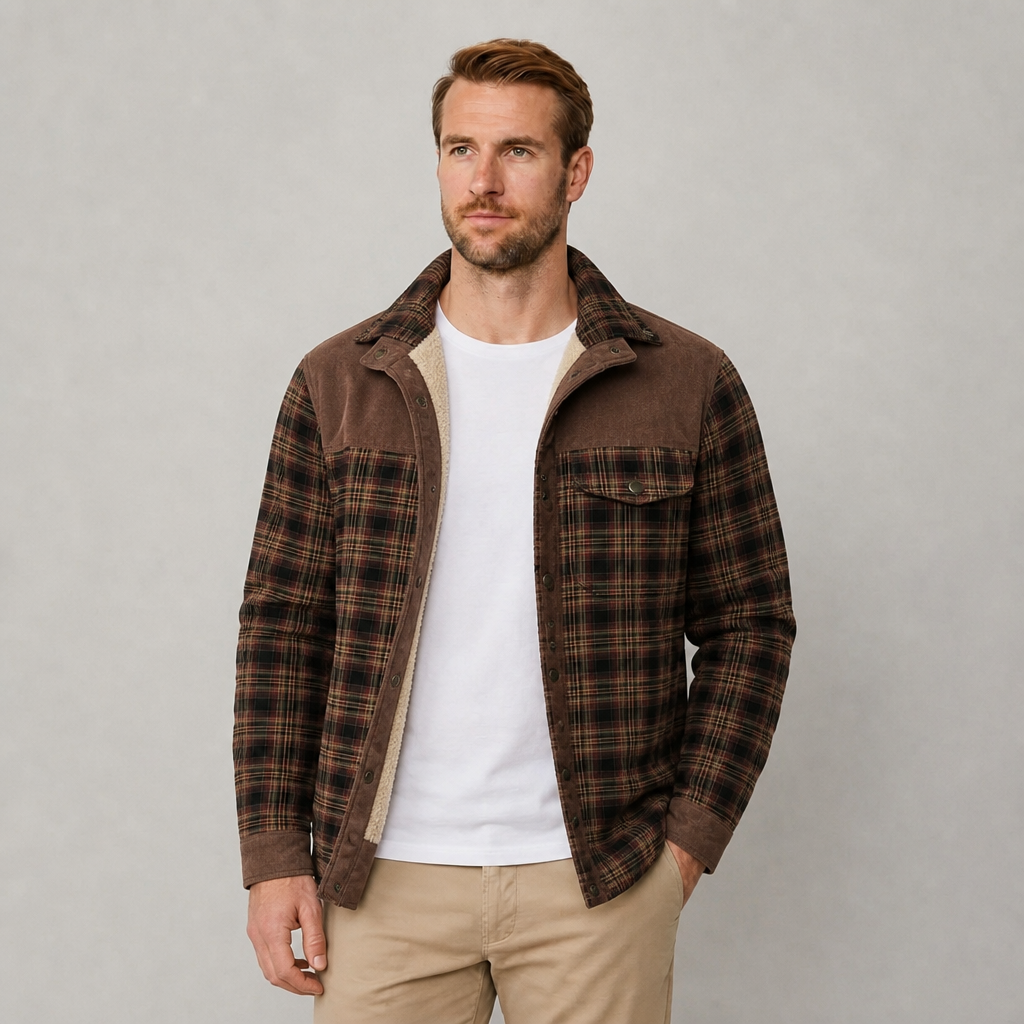 The Aspen Sherpa-Lined Flannel Shirt Jacket