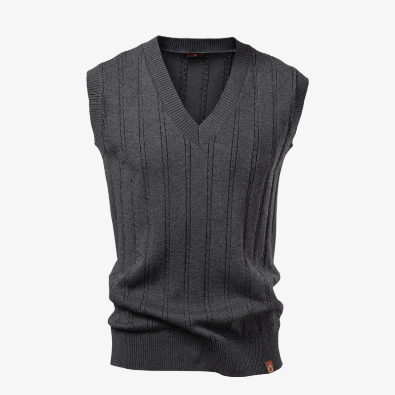 The Princeton Cable-Knit Professional Vest
