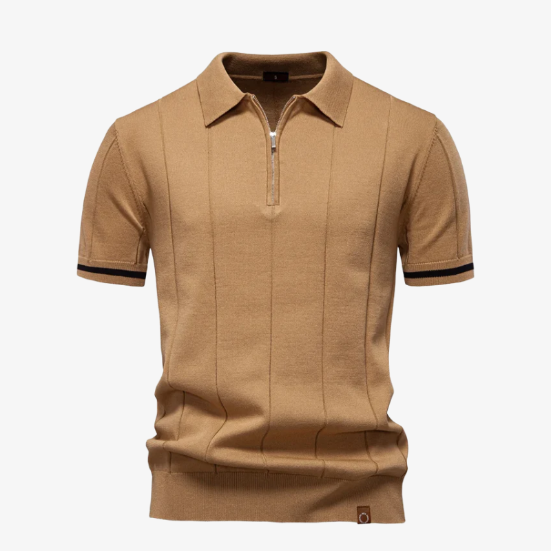 The Dallas Quarter-Zip Performance Knit Polo