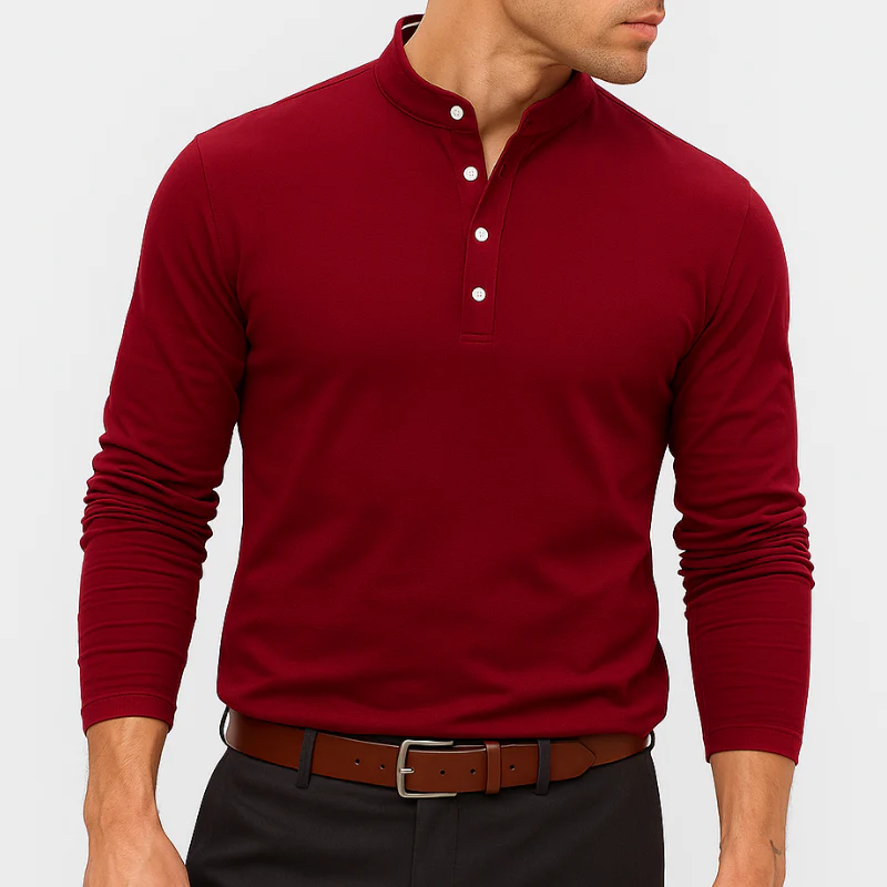 The Amalfi Grandad Collar Henley