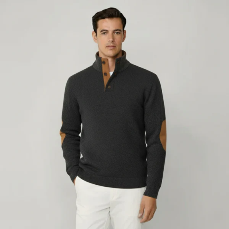 The Cotswold Heritage Button-Neck Pullover
