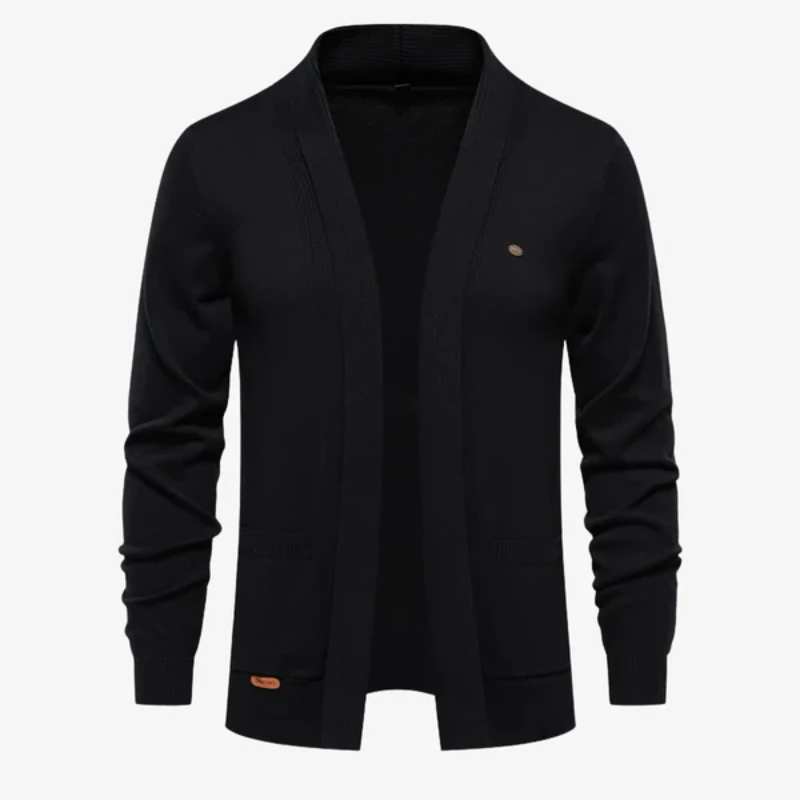 The Hamptons Open-Front Shawl Collar Cardigan