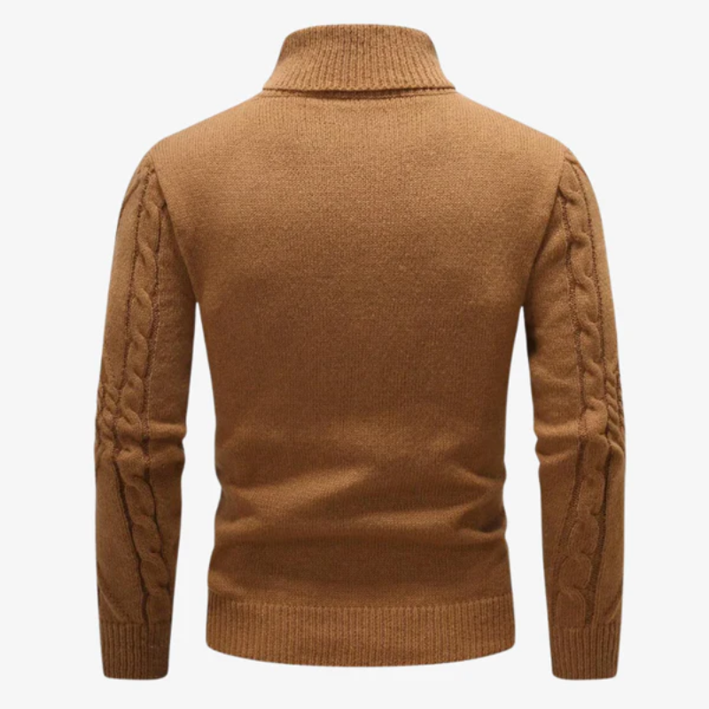 The Greenwich Cable-Knit Turtleneck Sweater