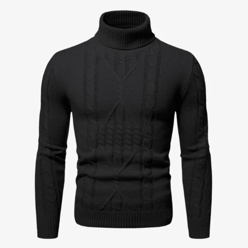 The Greenwich Cable-Knit Turtleneck Sweater