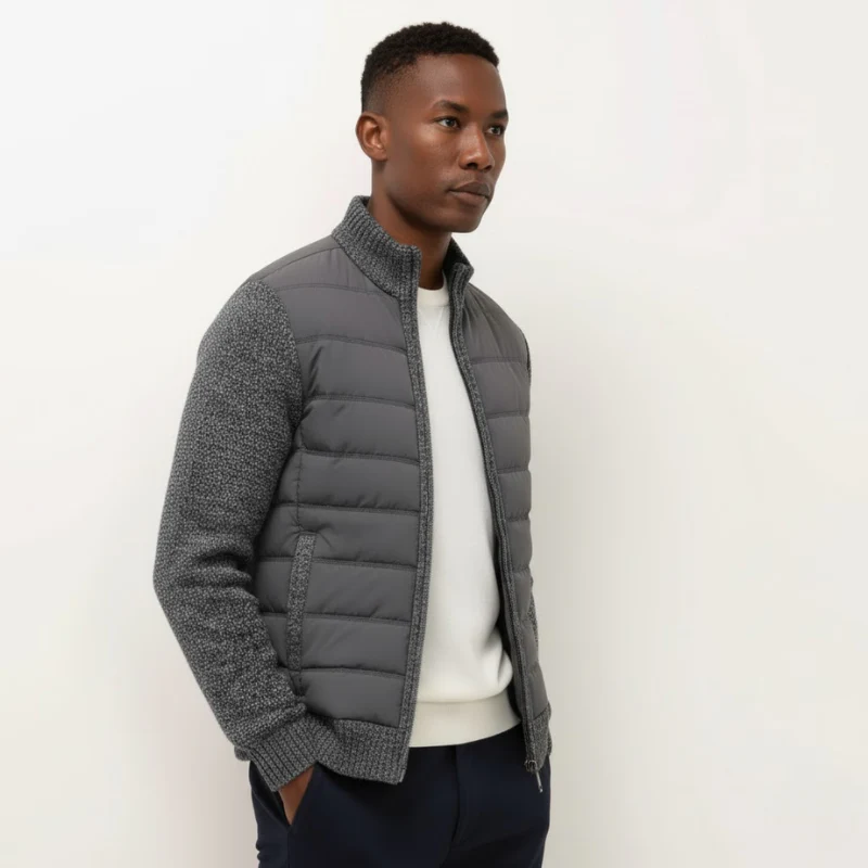 The Vail Hybrid Puffer Cardigan