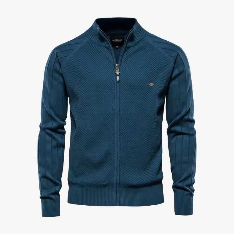The Telluride Textured Zip Cardigan