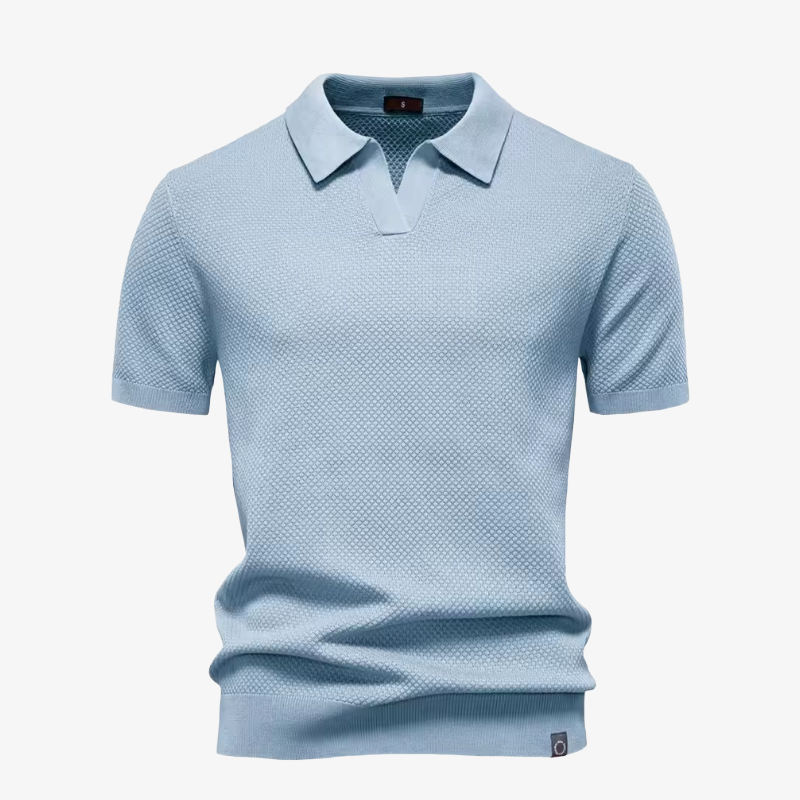 The Carmel Textured Knit Polo