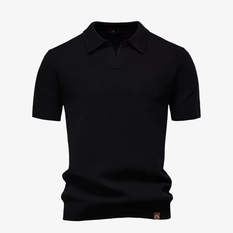 The Carmel Textured Knit Polo