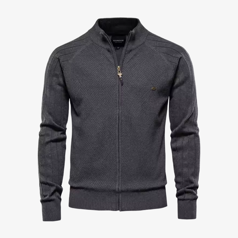 The Telluride Textured Zip Cardigan