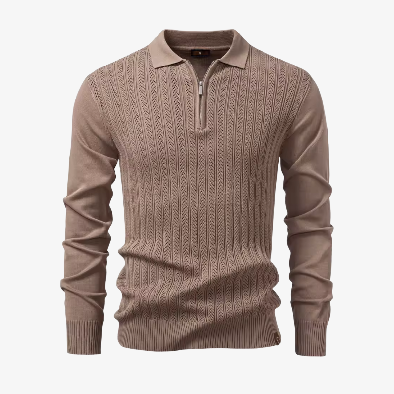 The Greenwich Zip-Neck Knit Polo