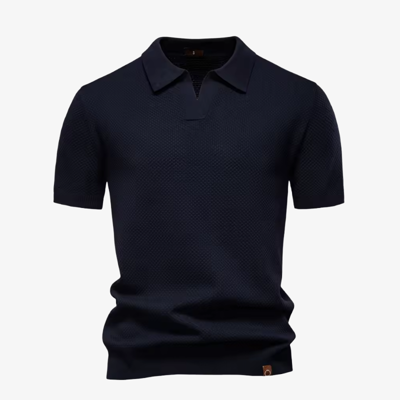 The Carmel Textured Knit Polo
