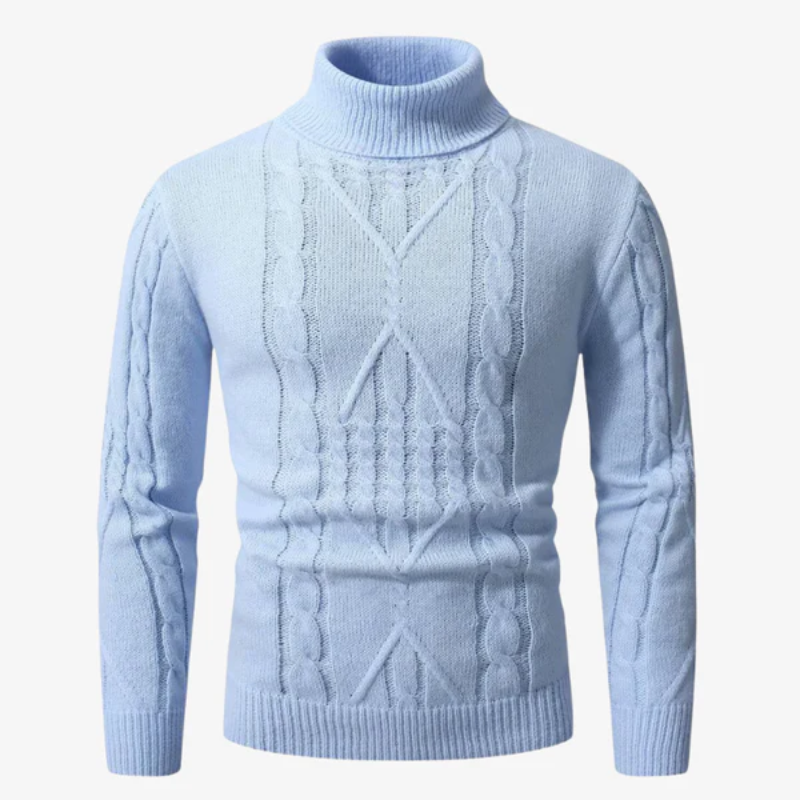 The Greenwich Cable-Knit Turtleneck Sweater