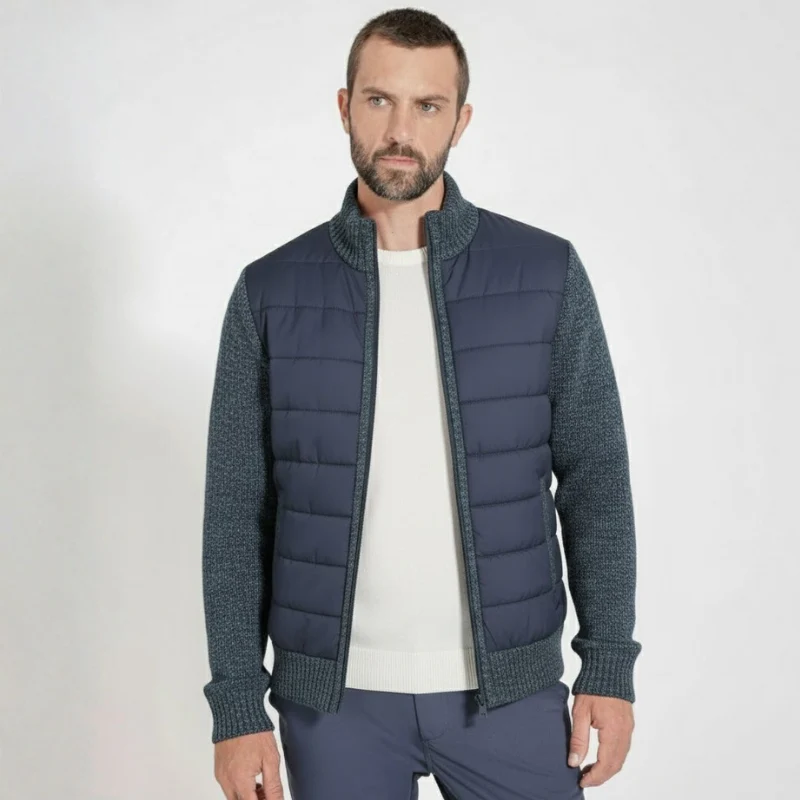 The Vail Hybrid Puffer Cardigan