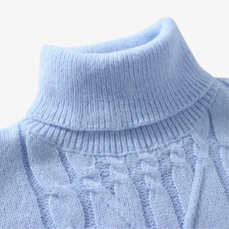 The Greenwich Cable-Knit Turtleneck Sweater