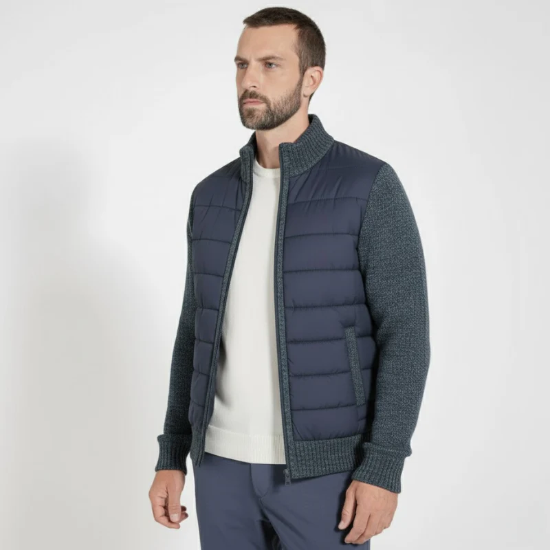 The Vail Hybrid Puffer Cardigan
