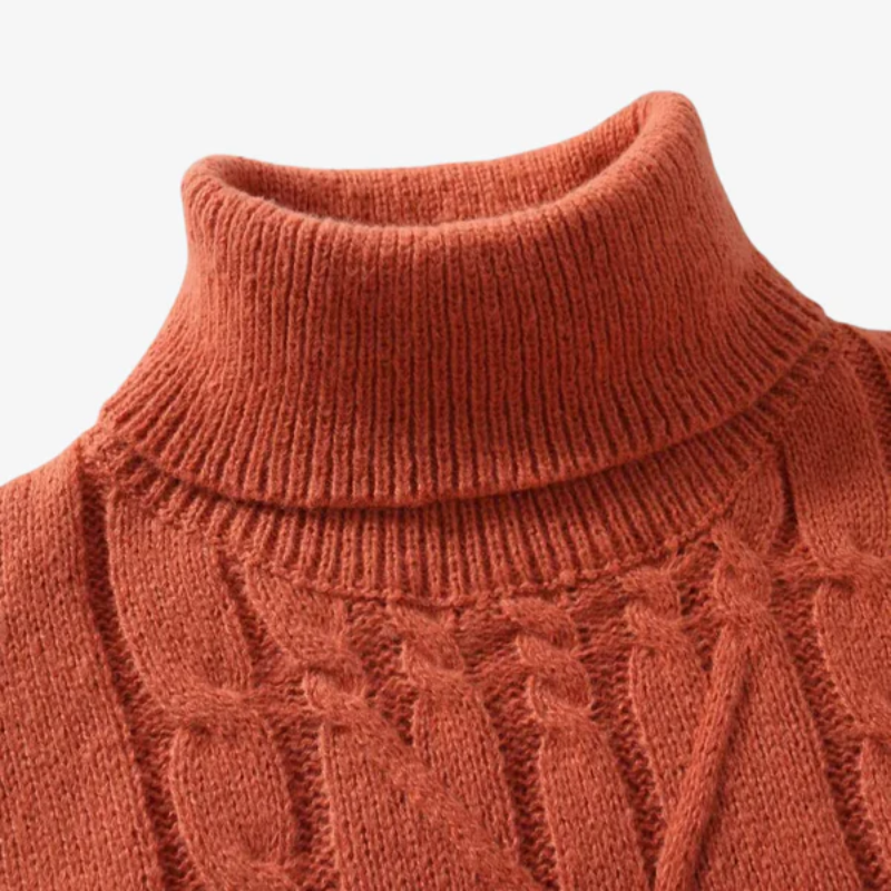 The Greenwich Cable-Knit Turtleneck Sweater
