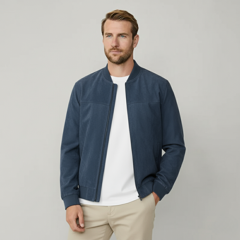 The Kensington Premium Suede Bomber Jacket