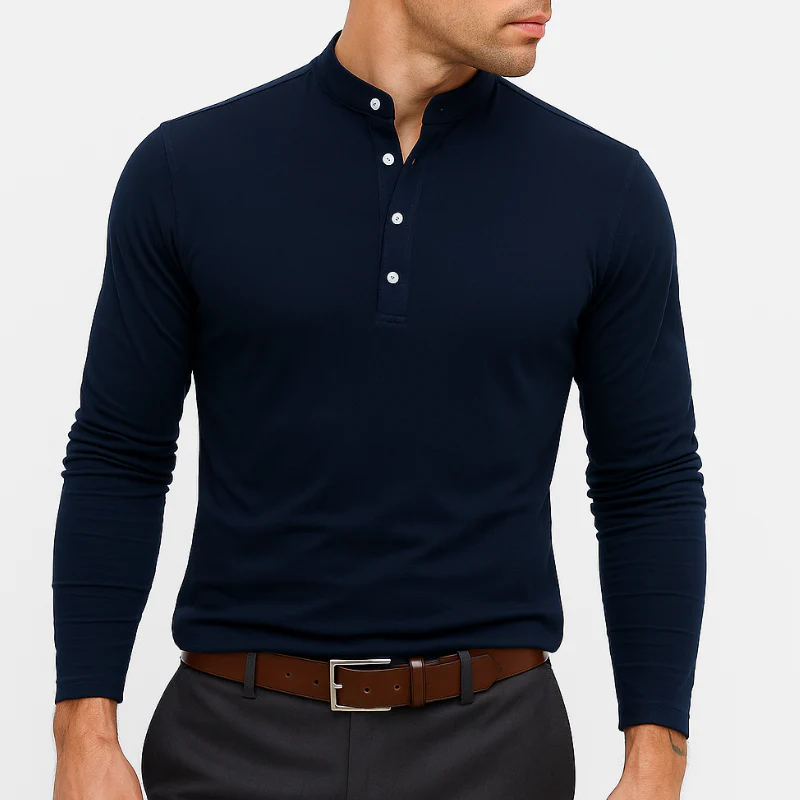 The Amalfi Grandad Collar Henley