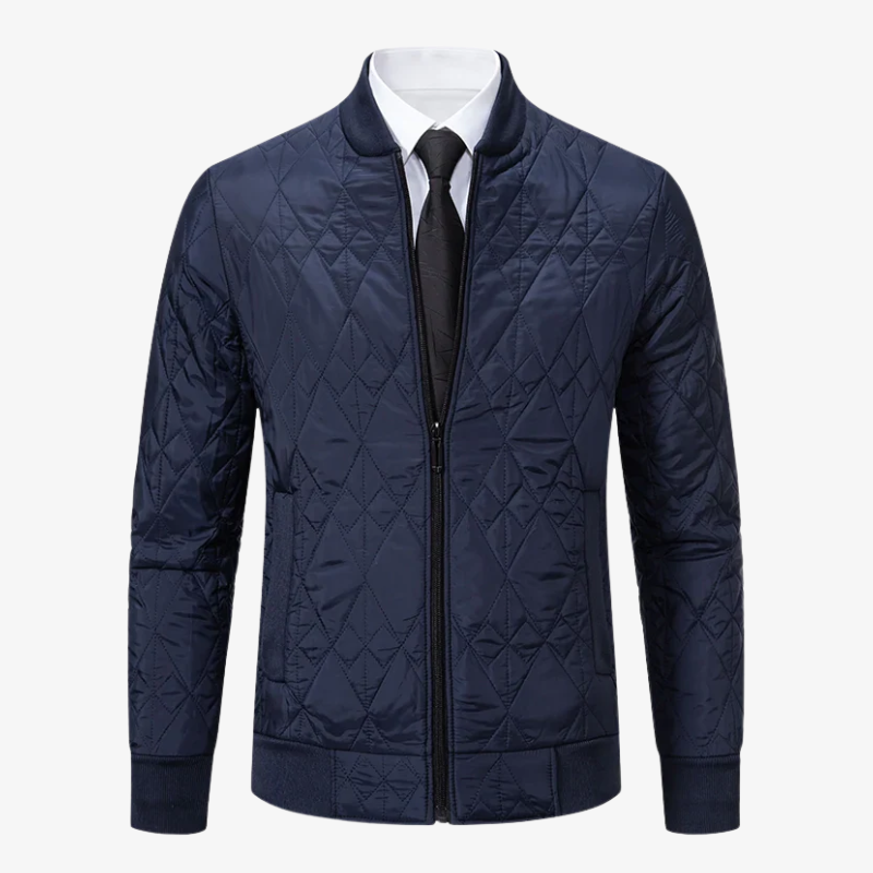 The Mayfair Diamond-Quilted Bomber Jacket