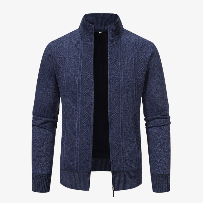 The Aspen Geometric Full-Zip Cardigan