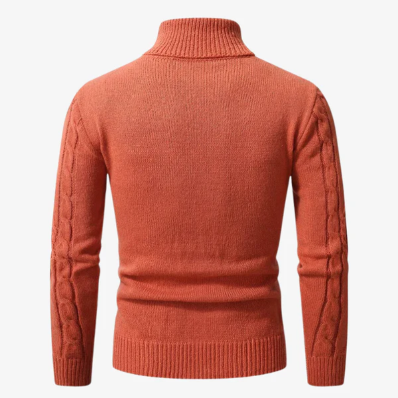 The Greenwich Cable-Knit Turtleneck Sweater