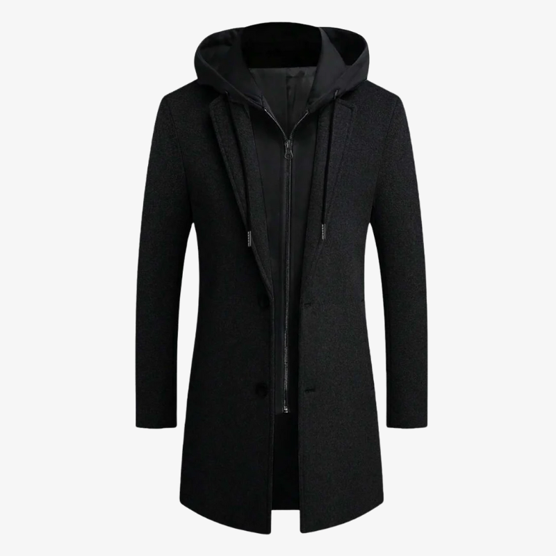 The Hudson Hooded Executive Overcoat