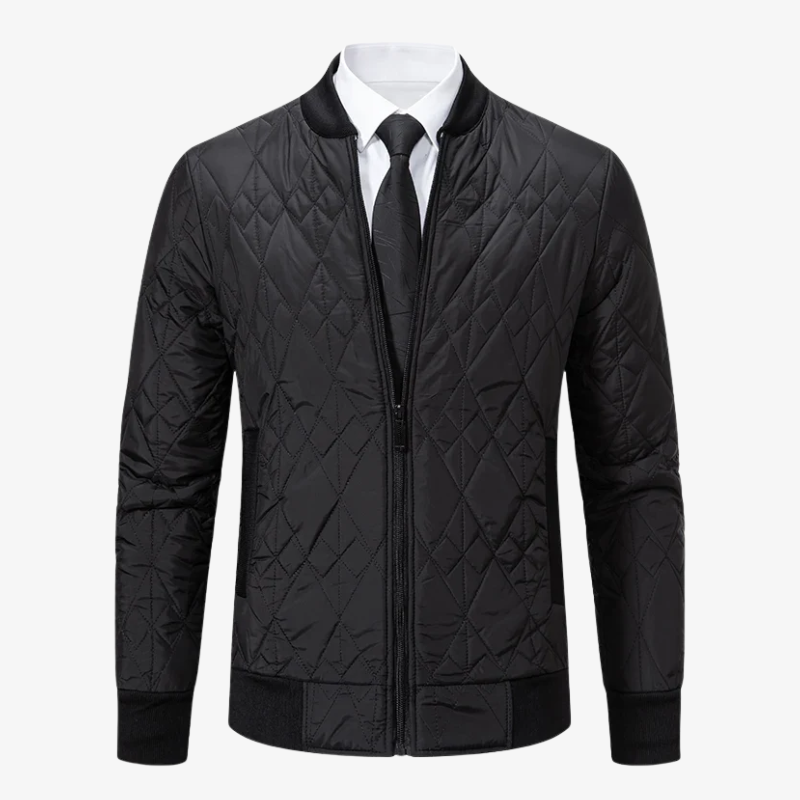 The Mayfair Diamond-Quilted Bomber Jacket