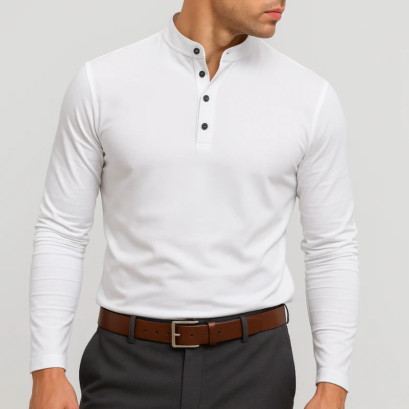The Amalfi Grandad Collar Henley