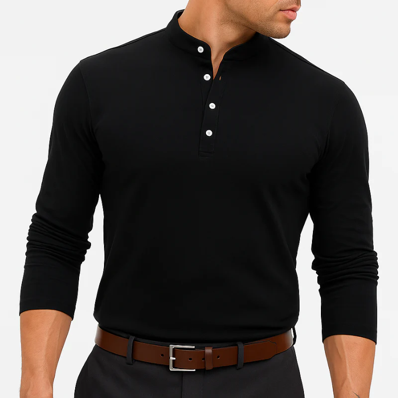 The Amalfi Grandad Collar Henley