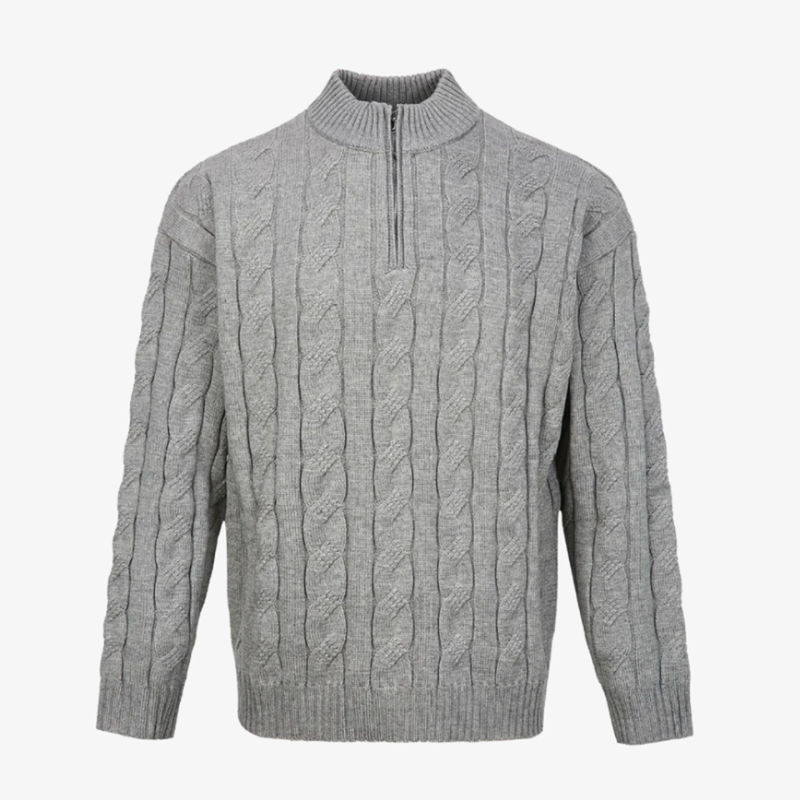 The Greenwich Quarter-Zip Cable Knit Sweater