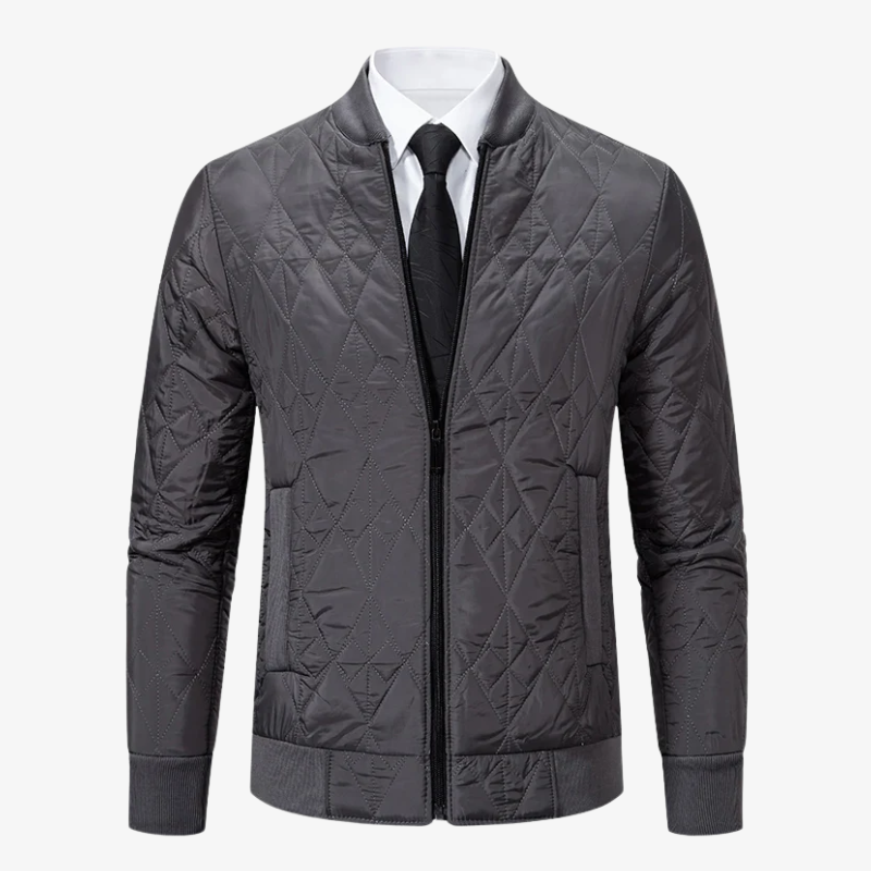 The Mayfair Diamond-Quilted Bomber Jacket