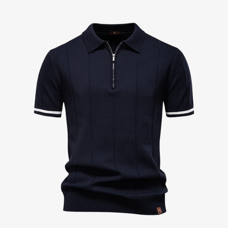 The Dallas Quarter-Zip Performance Knit Polo