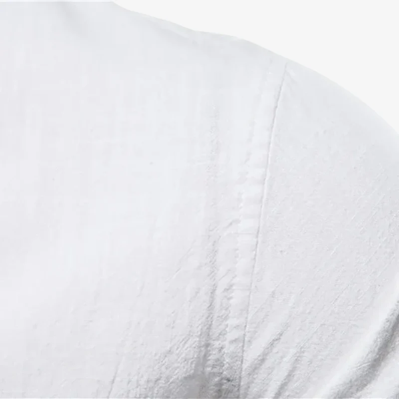 The Monaco Band-Collar Linen-Blend Shirt