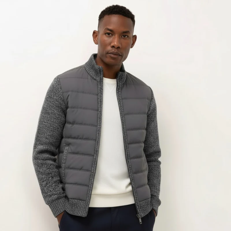The Vail Hybrid Puffer Cardigan