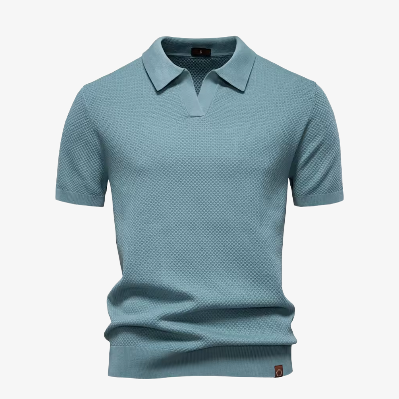The Carmel Textured Knit Polo