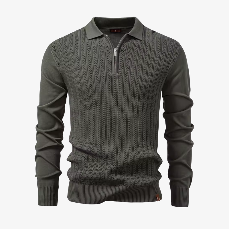 The Greenwich Zip-Neck Knit Polo