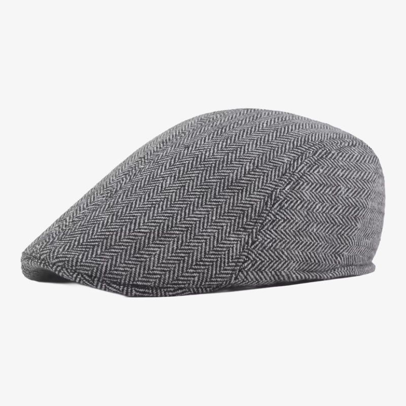 The Belmont Herringbone Flat Cap