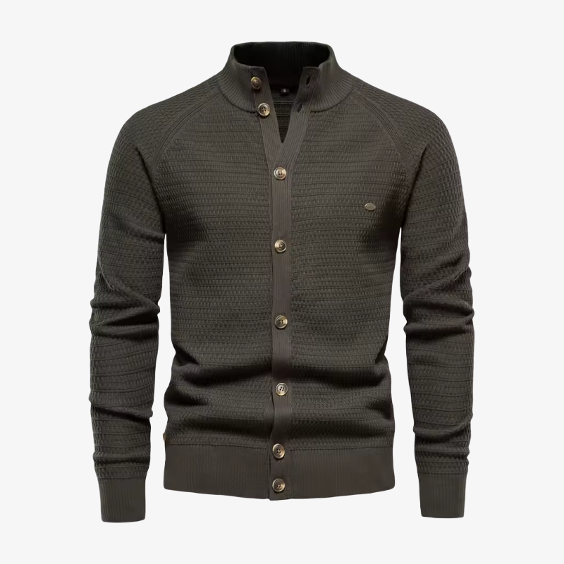 The Newport Mock-Neck Cardigan