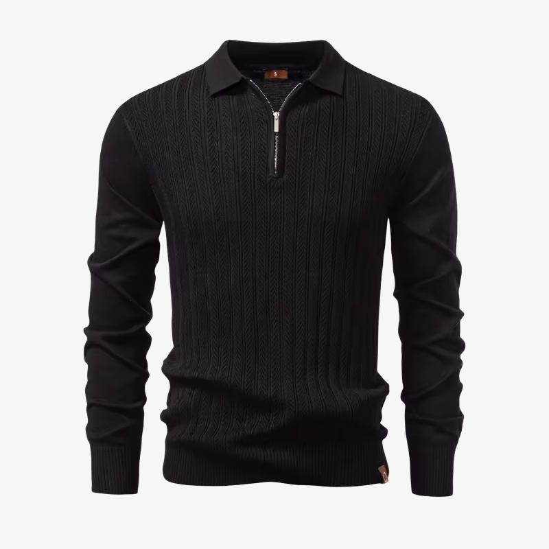 The Greenwich Zip-Neck Knit Polo