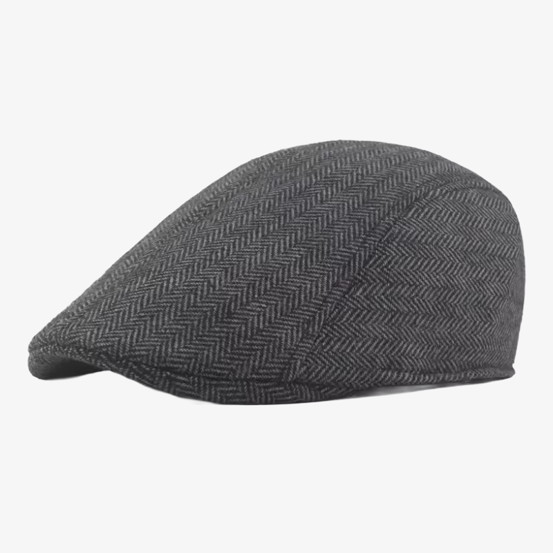 The Belmont Herringbone Flat Cap