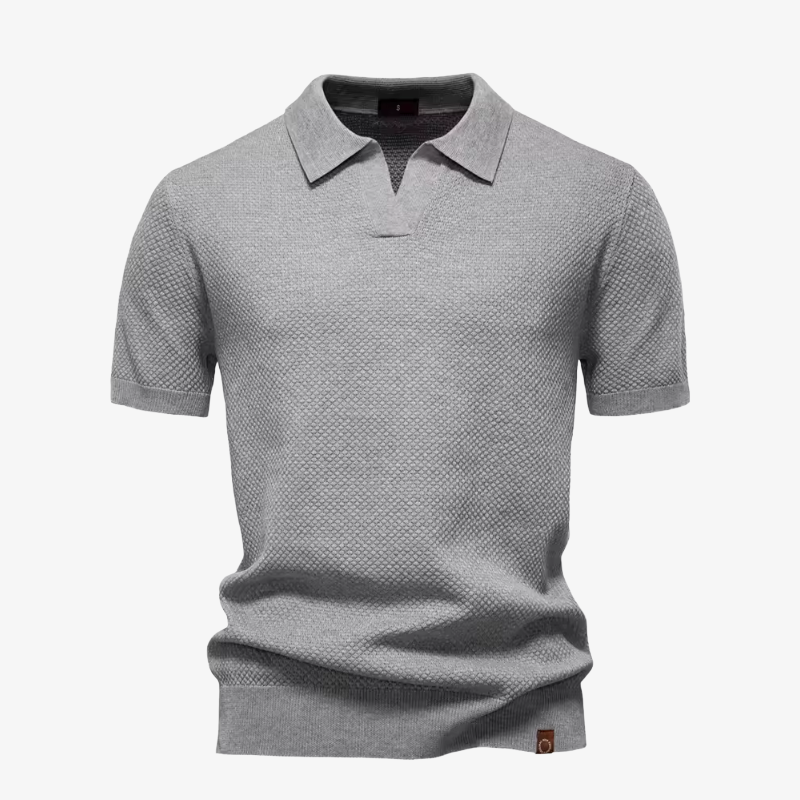 The Carmel Textured Knit Polo