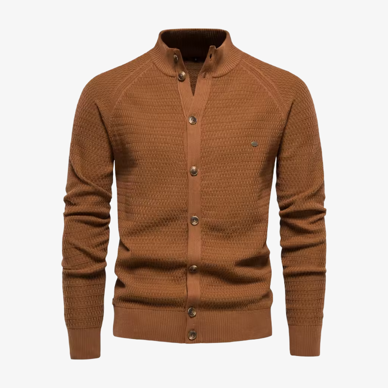 The Newport Mock-Neck Cardigan