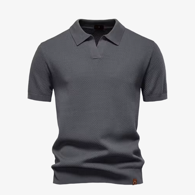 The Carmel Textured Knit Polo